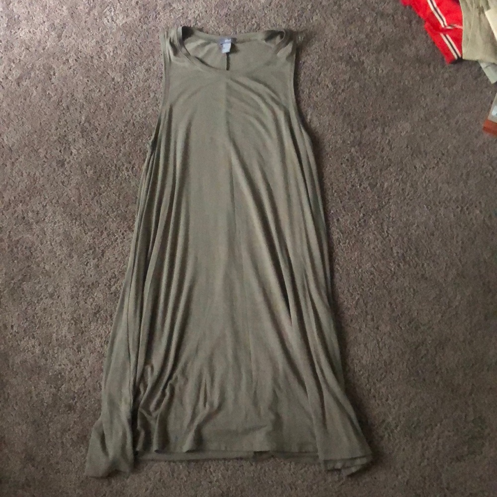 Aerie Olive flowy tank dress